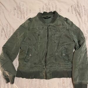 Women's Green Bomber Jacket